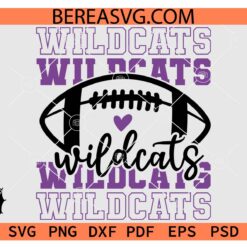 Stacked Wildcats Football Ball svg, Wildcats Football Stacked SVG