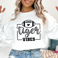 Tiger Vibes football ball SVG PNG DXF EPS, Tiger Mascot SVG