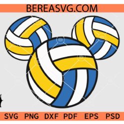 Volleyball mickey svg, Disney volleyball ball SVG, Mickey mouse Head Volleyball SVG