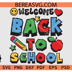 Welcome Back To School Apple svg png, Cute Back To School SVG
