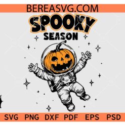  Astronaut jack o lantern svg, Halloween Pumpkin Head Astronaut svg, Spooky season Astronaut Halloween Pumpkin svg