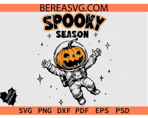  Astronaut jack o lantern svg, Halloween Pumpkin Head Astronaut svg, Spooky season Astronaut Halloween Pumpkin svg