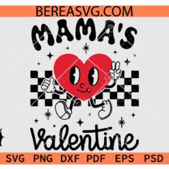 Checker Board Mama’s Valentine SVG, Peace Heart Mama’s Valentine SVG