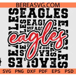 Eagles Mascot svg, Eagles Cheer svg, Eagles Typography SVG