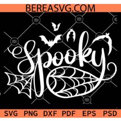 Halloween Spooky Swoosh Spiderweb Svg, Spooky Babe Svg, Halloween Spooky SVG