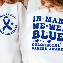 In March We Wear Blue SVG and PNG, Colorectal Cancer Awareness Sign Png and Svg
