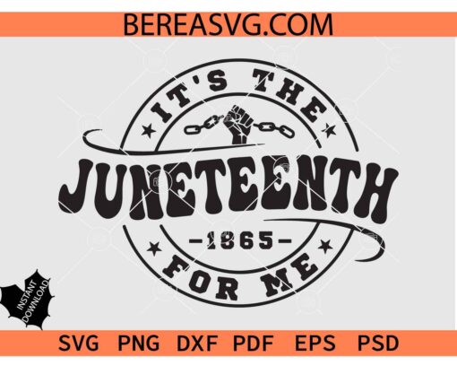 1865 It’s The Juneteenth For Me Fist SVG