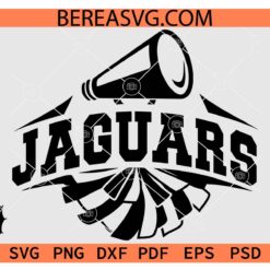 Jaguars Cheer Megaphone SVG, Jaguars Pom pom SVG, Jaguars Mascot SVG