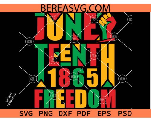 Juneteenth 1865 Freedom SVG PNG, Juneteenth fist SVG