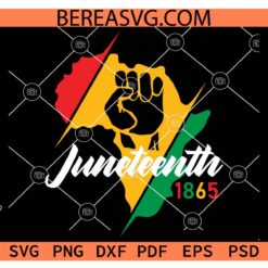 Juneteenth 1865 African Map SVG, Juneteenth Flag African Map SVG