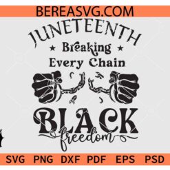 Juneteenth breaking every chain svg, Breaking Every Chain svg