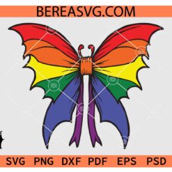 LGBTQ Halloween Bat Gothic Coquette bow svg png, Gothic Bat LGBTQ flag SVG