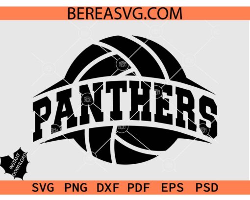 Panthers Volleyball SVG PNG, Volleyball Ball Panthers SVG
