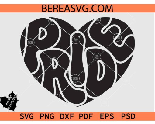 Pride Heart SVG, LGBTQ Heart SVG, Gay pride heart SVG