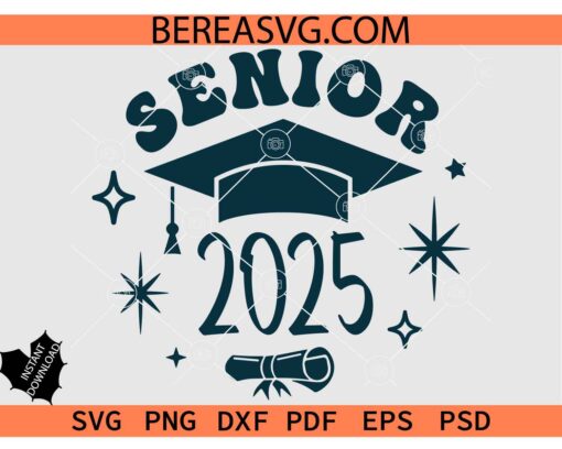 Senior 2025 Graduation Hat SVG, Graduation 2025 SVG