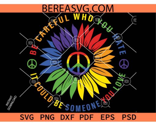 Sunflower LGBTQ SVG, Gay Pride Sunflower SVG