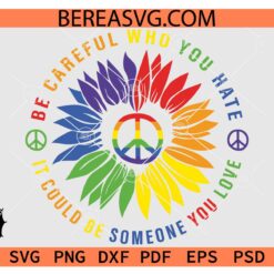 Sunflower LGBTQ SVG, Gay Pride Sunflower SVG