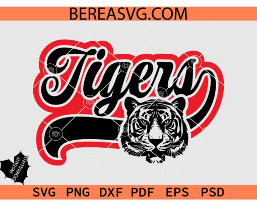Tigers Svg Png, Tigers Mascot SVG, School, Tigers Cheer Svg