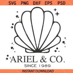 Ariel and Co Sea Shell SVG, Life under the sea SVG, The Little Mermaid SVG    