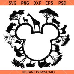 Mickey head Animal Kingdom Svg, Disneyworld SVG, Animal Safari SVG
