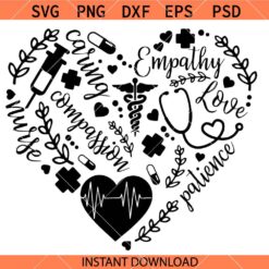 Nurse Life heart SVG, Nurse Tools heart SVG, Nurse heart SVG, Nurse Shirt SVG, Nurse SVG    