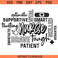Nurse Word Art Svg, Nurse SVG, Nurse words svg, Nurse shirt svg    
