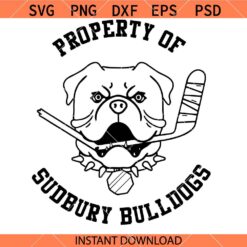 Property of Sundbury Bulldogs SVG, Bulldog Hockey Shirt SVG, French Bulldog SVG, Hockey Dog SVG